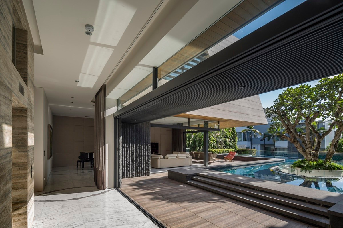 Khu vực sinh hoạt, ăn uống bố trí ở tầng 1.