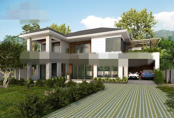 Các đường nét chấm phá thanh thoát cùng cửa sổ view ra sân vườn giúp biệt thự thêm nổi bật và gần gũi với thiên nhiên. Ảnh: Kientrucnhaviet.