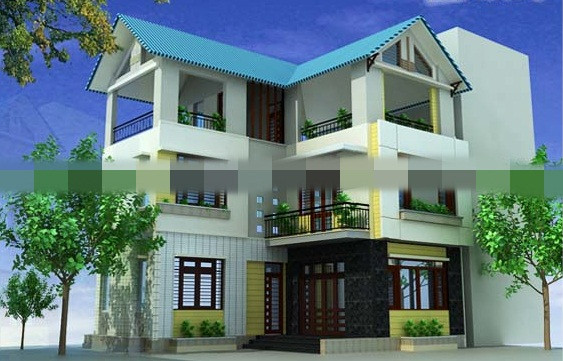 Tầng 1 biệt thự chữ L gồm 1 sảnh chính, phòng khách, bếp + phòng ăn, phòng ngủ và 1 phòng vệ sinh nhỏ dưới gầm cầu thang. Ảnh: Betaviet.