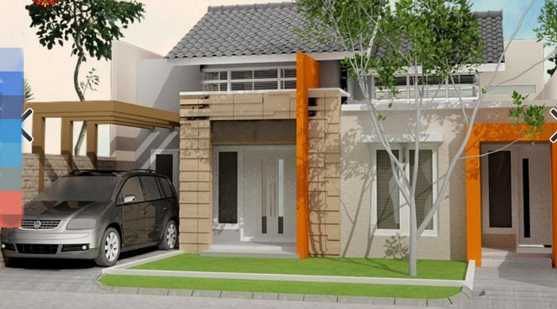 Mẫu biệt thự 2 tầng 60m2 phong cách tân cổ điển, có gara để xe bên cạnh. Ảnh: Kiensang.