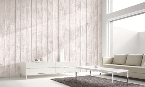 Màu của giấy dán tường tương đồng với nội thất biến cả căn phòng thành không gian đẳng cấp. Ảnh: Noithatbinhminh.