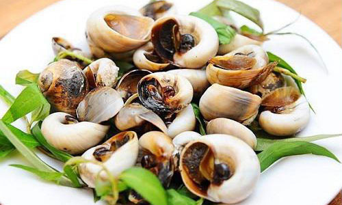 Ốc cũng được các cụ liệt vào "danh sách đen" những món mẹ bầu không được ăn. (Ảnh minh họa)