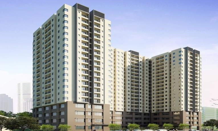 Dự án khu chung cư cao tầng Nam An - Kingsway Tower (phường Bình Hưng Hoà, Bình Tân) do Công ty TNHH Siêu Thành làm chủ đầu tư, thế chấp quyền sử dụng đất cho Ngân hàng Thương mại Cổ phần An Bình - Chi nhánh TP HCM. Ảnh: Homedy.