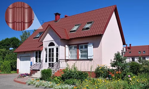 Mái tôn giả ngói phù hợp với nhiều không gian kiến trúc khác nhau từ cổ điển đến hiện đại. Ảnh: Camnanglamnha.