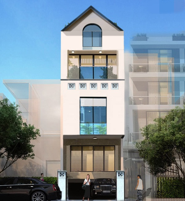 Với tổng diện tích đất khoảng 50m2, đây là một mẫu khá kinh điển của các ngôi nhà ống tại các đô thị lớn của Việt Nam. Ảnh: Ktshanoi.