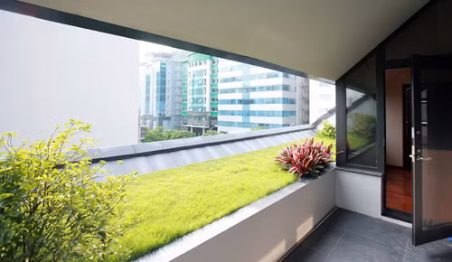 Khu vườn xanh mướt trên mái nhà. Nguồn ảnh: 1+1>2.