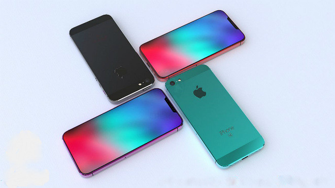 Đây có lẽ là bản phác họa iPhone SE 2 màu sắc nhất từng xuất hiện, với dạng màu xanh đặc biệt, màu đỏ sáng và màu lục lam.