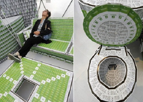 Chẳng ai nghĩ căn nhà đẹp như mơ thế này tại New York, Mỹ lại được làm từ 200.000 thẻ chìa khóa. Ảnh: Getty.