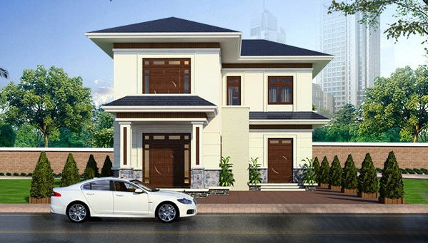 Nhà phố 2 tầng chữ L là sự lựa chọn lý tưởng của nhiều gia đình trẻ. Ảnh: Thietkenhadepaau.