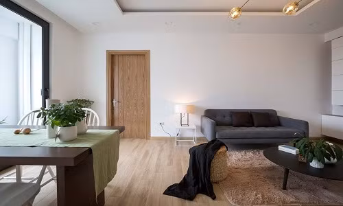 Căn hộ 70m2 ở Long Biên (Hà Nội) gây ấn tượng bởi thiết kế nội thất đơn giản, tinh tế.