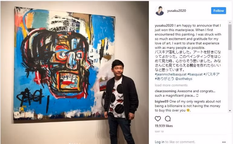 Ngoài kinh doanh doanh, tỷ phú Nhật Bản Yusaku Maezawa còn có niềm đam mê sưu tập tranh nghệ thuật. Maezawa từng chi tới 57,3 triệu USD cho một tác phẩm của Basquiat, các tác phẩm của Pablo Picasso với giá 22,6 triệu USD...Ảnh: The Peninsula Qatar.