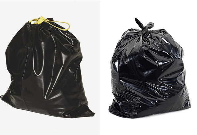 Túi xách của thương hiệu Tây Ban Nha BIIS làm từ chất liệu da cao cấp có giá từ 6-10 triệu đồng nhưng kiểu dáng ý hệt túi đựng rác. Ảnh: Zing.