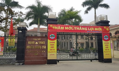 Trụ sở UBND huyện Quốc Oai, TP Hà Nội. Ảnh: Thắng Quang.