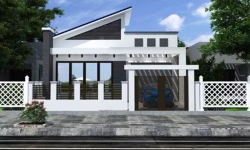 Mặt tiền của ngôi nhà thiết kế không quá cầu kỳ nhưng vẫn tạo sự độc đáo bởi thể hiện được nét đẹp truyền thống của Việt Nam. Ảnh: Vtkong.