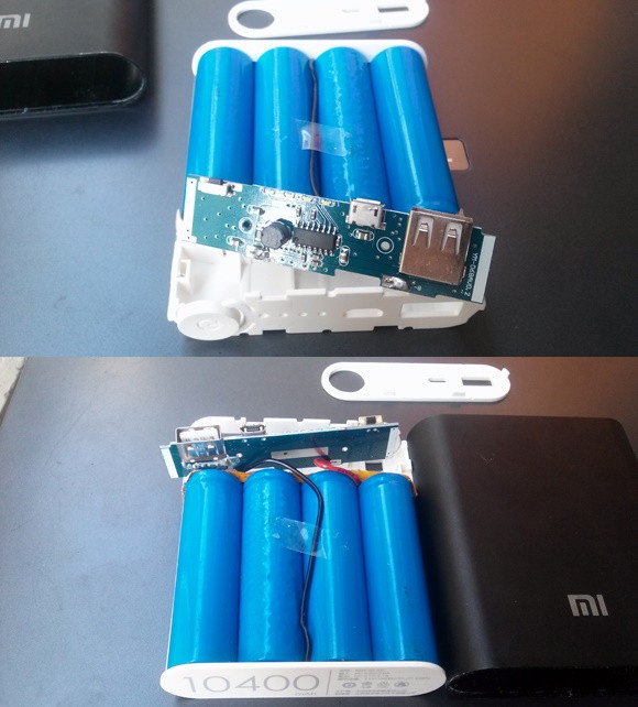 Bên trong những viên pin sạc dự phòng giả cũng không có thông tin về dung lượng, hiệu điện thế như pin chính hãng. Ảnh: Repair.