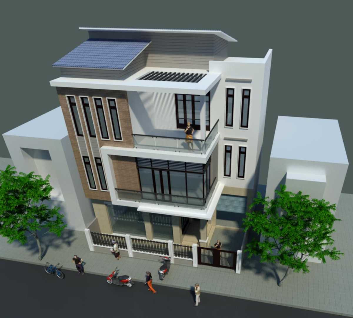 Thiết kế biệt thự phố có tầng hầm để xe là nhu cầu cần thiết trong xã hội hiện đại. Ảnh: Nhaphucdecor.