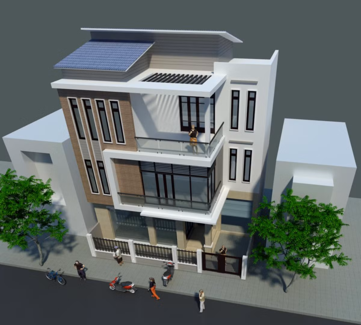 Thiết kế biệt thự phố có tầng hầm để xe là nhu cầu cần thiết trong xã hội hiện đại. Ảnh: Nhaphucdecor.