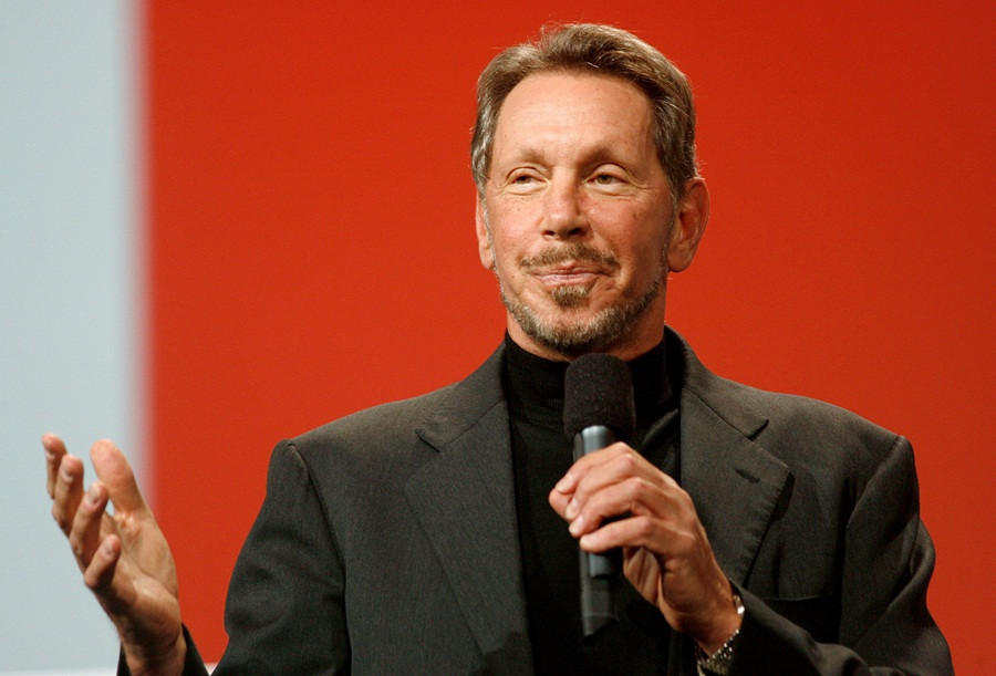 Tỷ phú phần mềm Larry Ellison đứng vị trí số 10 với 58,5 tỷ USD. Tài sản của ông chủ yếu đến từ cổ phiếu Oracle. Ảnh: Wiki.