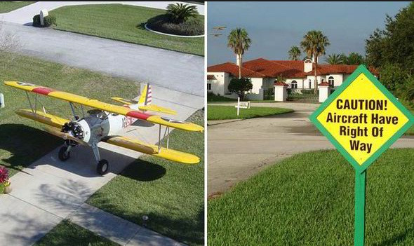 Thị trấn Spruce Creek nằm ở vùng đông bắc bang Florida (Mỹ) được coi là một trong những thị trấn giàu có khi hầu hết các hộ gia đình đều sở hữu máy bay riêng. Ảnh: Daily Express.