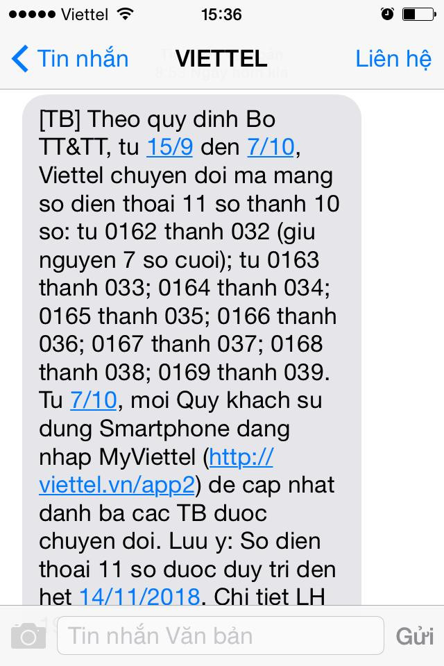 Hom nay, bat dau chuyen doi thue bao 11 so sang 10 so