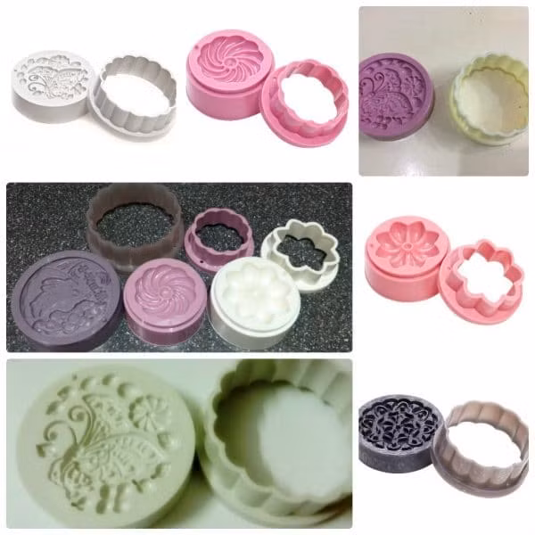 Khi dùng khuôn Singapore, bánh thành phẩm có hoa văn sắc nét và độc đáo. Ảnh: Abby.