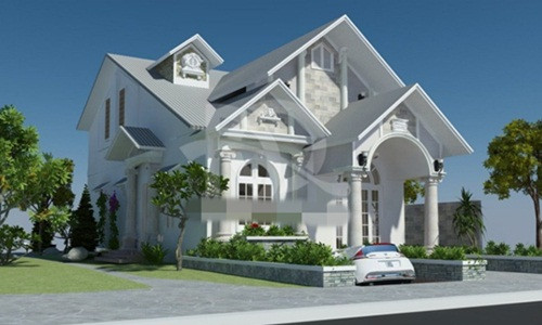 Điểm nhấn của ngôi nhà này là sự sang trọng, cổ điển nhưng đầy cuốn hút với màu sơn trắng chủ đạo. Ảnh: Doananhquoc.