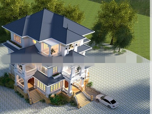 Công trình thiết kế theo phong cách cổ điển nhưng được cách tân bằng những đường nét, gờ, phào chỉ, hoa văn đơn giản của phong cách hiện đại mang đến sự mềm mại, uyển chuyển. Ảnh: Houseland.