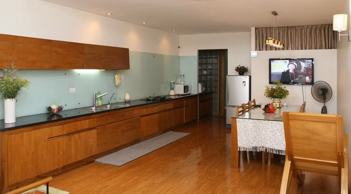 Nhà bếp rộng rãi.