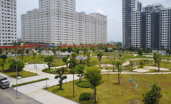 Khu công viên cũng đã được xây dựng hoàn thiện.