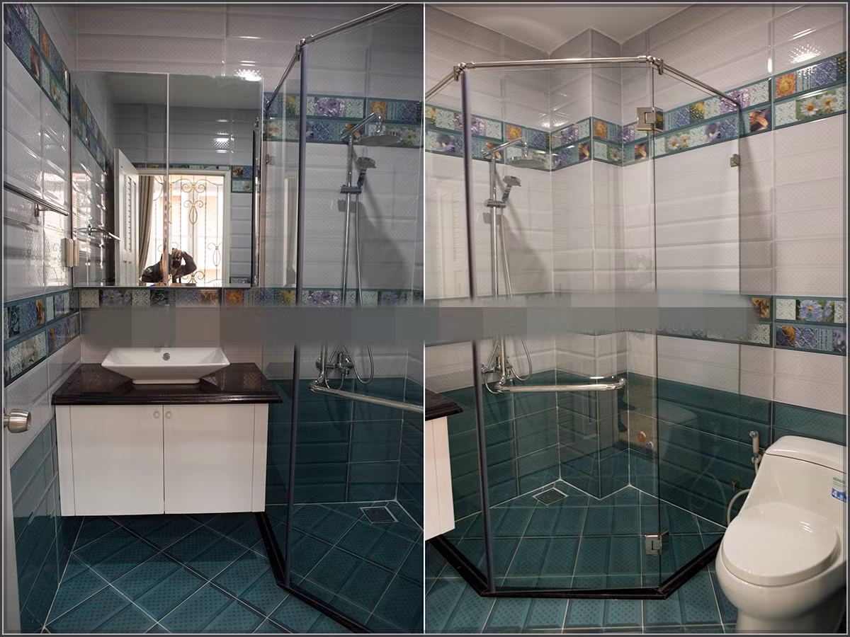 Phòng tắm hiện đại ngang khách sạn. Nguồn ảnh: Nhalouis.