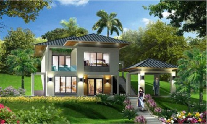 Biệt thự mái thái thoáng mát giữa không gian xanh mướt ngày càng được ưa chuộng. Ảnh: Toixaynha.