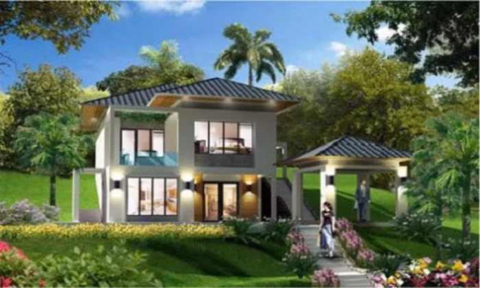 Biệt thự mái thái thoáng mát giữa không gian xanh mướt ngày càng được ưa chuộng. Ảnh: Toixaynha.