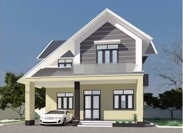 Mẫu biệt thự 2 tầng đơn giản 70 - 80m2 là lựa chọn phù hợp với các gia đình trung lưu. Ảnh: Thietkenhadepmoi.