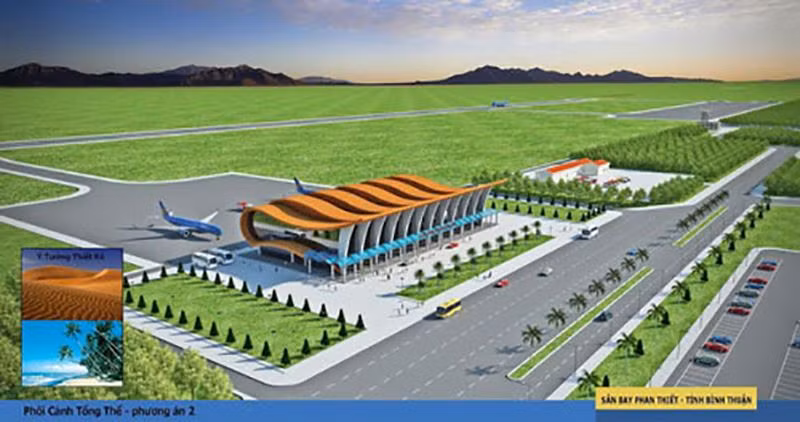 Sân bay có tổng diện tích xây dựng là 542 ha, trong đó đất cho quân sự 150 ha, đất dân dụng 145 ha, đất dùng chung 247 ha. Ảnh: Baodauthau.