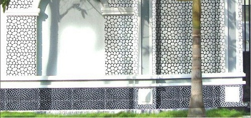 Gạch sỏi là một trong những loại gạch ốp tường mặt tiền hiện đại. Mẫu gạch này có độ bền lớn, ít bị phai màu. Ảnh: Viglacerahanoi.