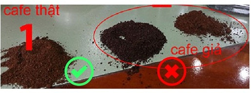 Cà phê thật có màu nâu đậm, không ngả vàng hay đen.