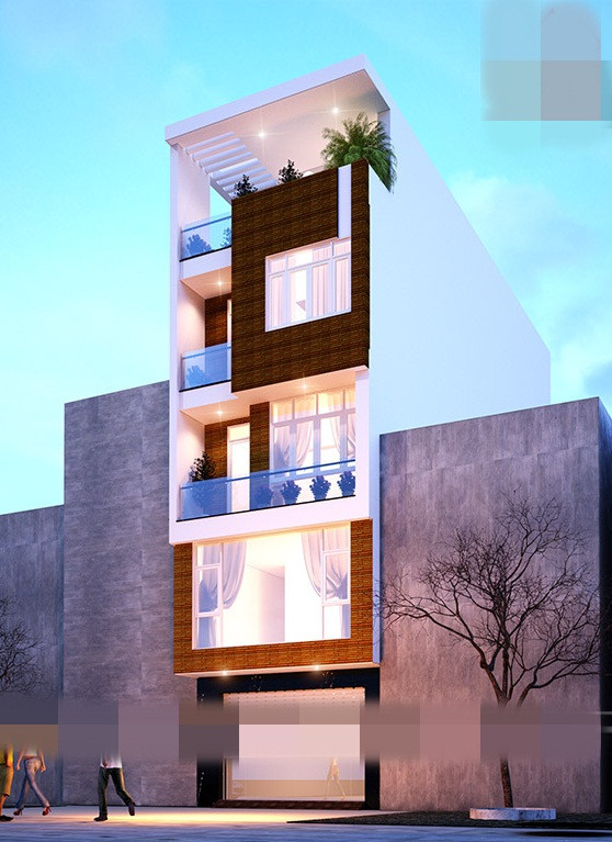 Nhà ống trên diện tích 5mx15m với không gian thoáng đạt phù hợp với gia đình 5 người. Ảnh: Housevn.