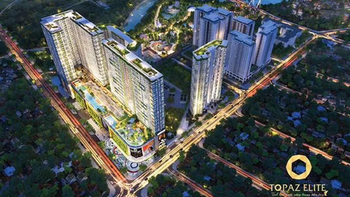 Topaz Elite được xây dựng nằm trong tổng thể dự án khu Công viên Văn hóa – Du lịch – Thể thao, tiếp giáp hai mặt tiền đường Tạ Quang Bửu và Cao Lỗ, phường 4, Quận 8, TP HCM. Ảnh: Topaz Elite.