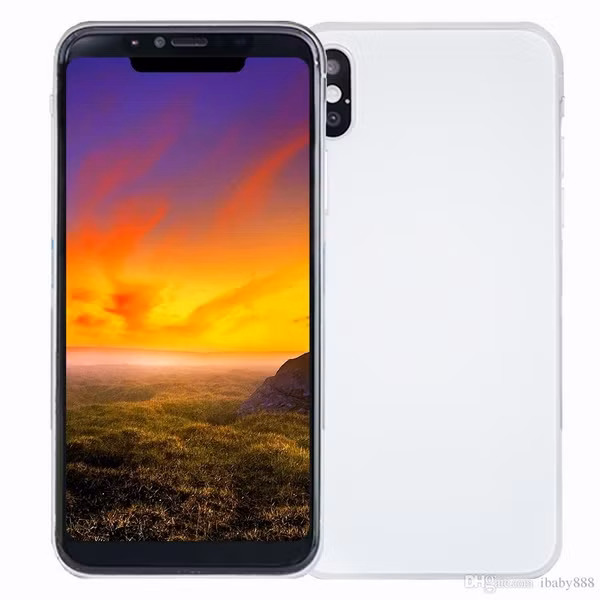 Điều dễ nhận thấy nhất là không có màn hình tràn cạnh như iPhone X. Phiên bản GooPhone X V6 có viền trên và dưới màn hình khá lớn, viền cạnh hai bên có mỏng nhưng chưa mỏng bằng iPhone X.