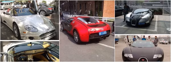 Vương Thước cũng nổi tiếng trong giới chơi xe với rất nhiều mẫu xe nổi tiếng và quý hiếm như Ferrari 599, Mercedes-Benz G55, 2 xe Lamborghini LP640 đen và trắng...Ảnh: Internet.