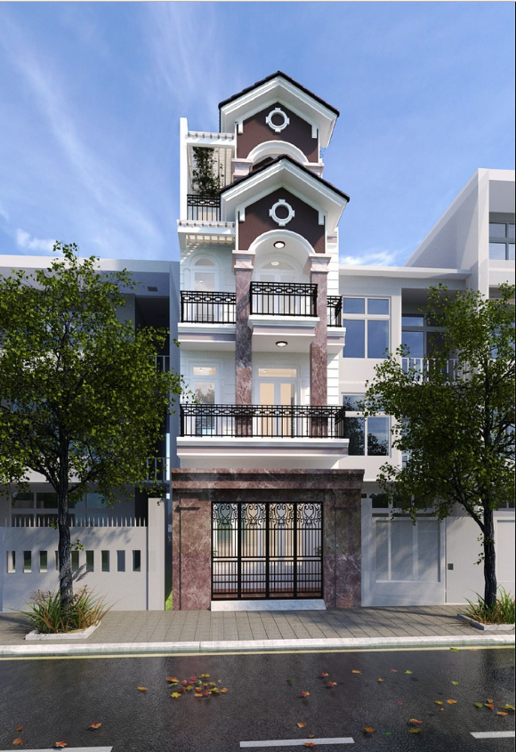 Kiến trúc nhà ống tân cổ điển là sự chắt lọc từ quá khứ, kết hợp nét phóng khoáng của hiện đại. Ảnh: Xaynhasaigon.