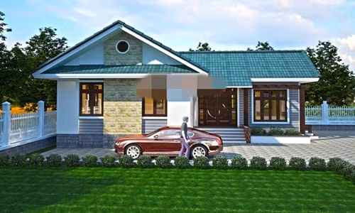 Việc sử dụng ngói bê tông với nhiều màu sắc khác nhau đem lại hiệu quả thẩm mĩ cho từng công trình. Ảnh: Angcovat.