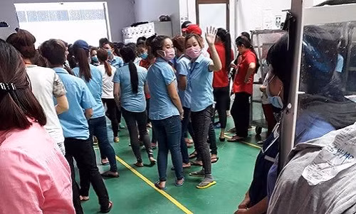 Các công nhân của công ty.