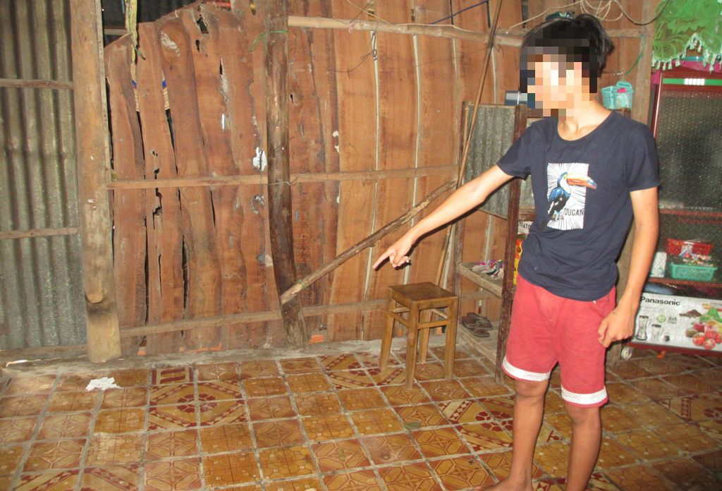 Hiện trường nơi chị M. cùng con gái bị thiêu sống. (Ảnh: Thanh Lâm).