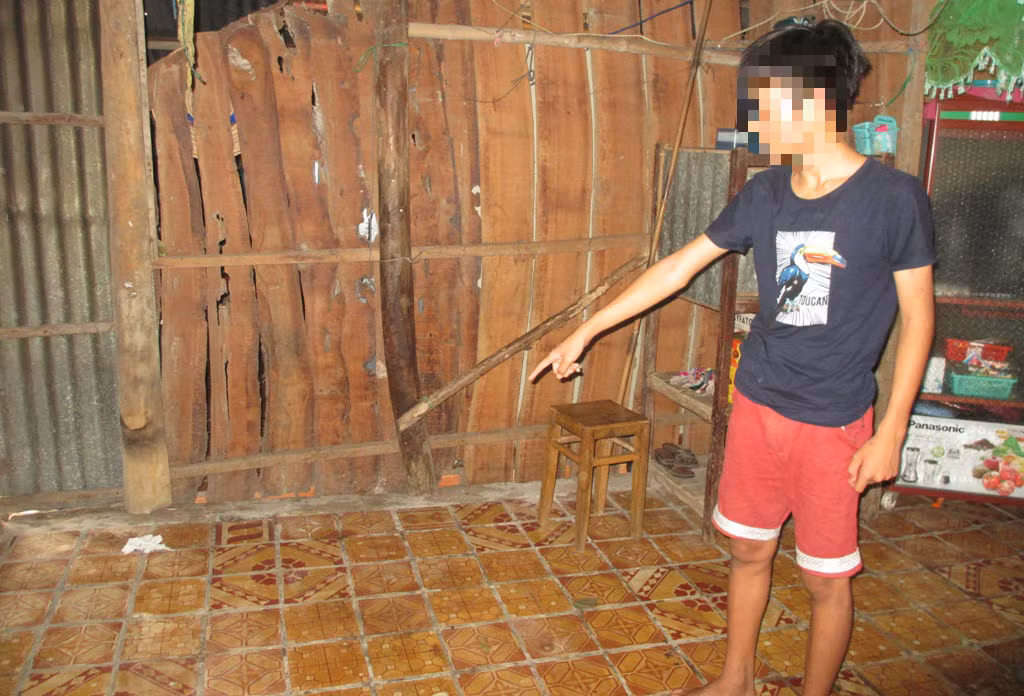 Hiện trường nơi chị M. cùng con gái bị thiêu sống. (Ảnh: Thanh Lâm).