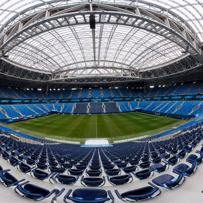 Hệ thống mái che hiện đại của sân vận động Saint Petersburg. Ảnh: FIFA.
