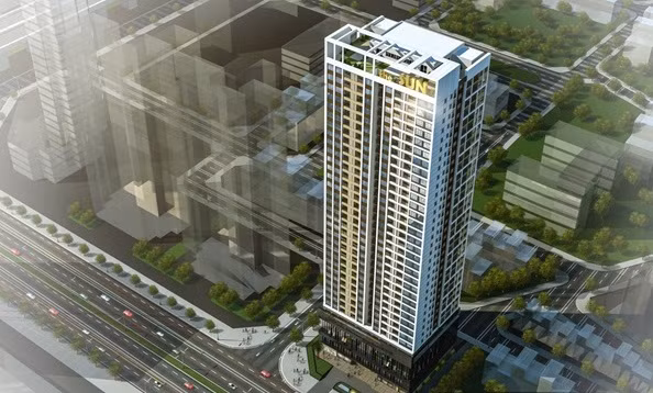Quy mô dự án The SUN Mễ Trì cao 36 tầng nổi, 3 tầng hầm, với tổng diện tích xây dựng 36.800 m2. Ảnh: Viethome.