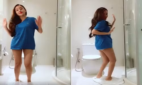 Cô nàng hot girl uốn éo khá táo bạo