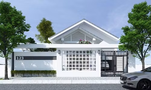 Mẫu nhà cấp 4 mái thái đẹp ở nông thôn gây bão năm 2018 bởi sự thoáng mát, tiện nghi và cách trang trí hài hòa, lạ mắt. Ảnh: Nhadepsang.