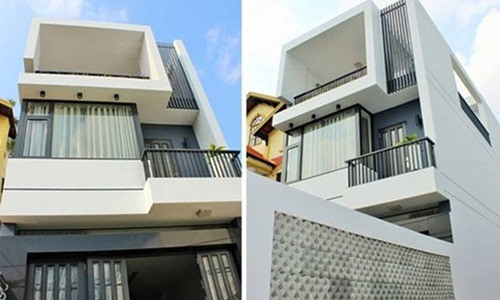 Ngôi nhà 3 tầng có giếng trời, trong đó 2 tầng chính, tầng 3 là không gian cho sân thượng. Ảnh: Xaynhapho.